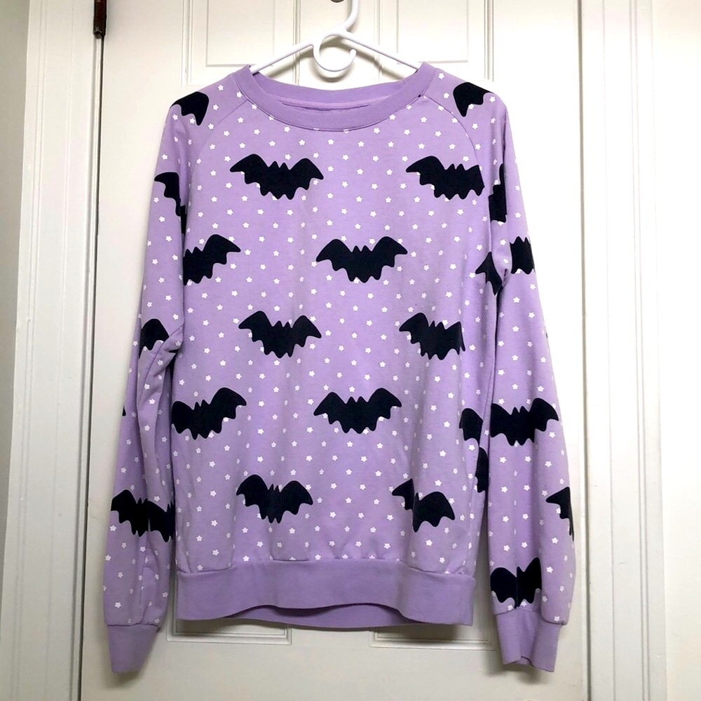 Pastel bat lavender sweatshirt